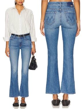 MOTHER SUPERIOR Jeans Outsider Flood Field Trip Blue Size 26